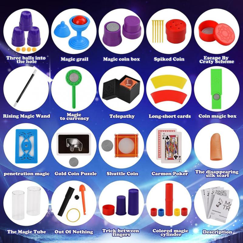 Magic Set For Kids, Magic Props Kit, Magic Tricks For Kids, Magician Set , Magic Tricks Gifts For Age 6