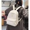 Schoolbag Casual Backpack Korean Version Short Trip Large Capacity Solid Color Backpack Simple Versatile Class Student Schoolbag