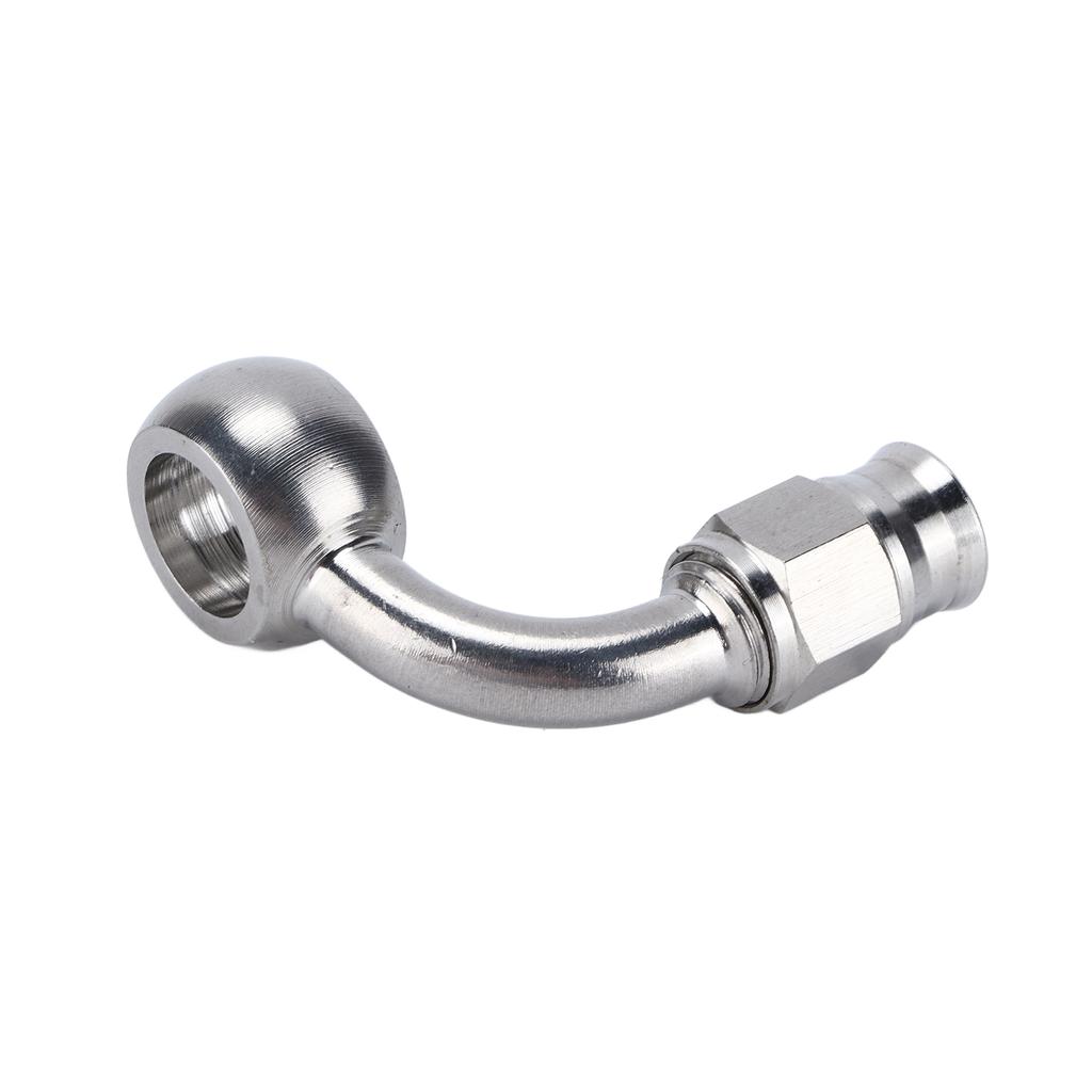 AN‑3 Banjo Eye Brake Hose Fitting Stainless Steel 90 degrees Adapter Automobile Accessories