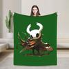 Warm Blanket Kids Adult Picnic Hollow Knight Japanese Anime Throw Blanket Flannel Bedspread For Chair Pattern Sofa Bed Cover