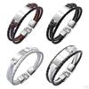 Bracelets Cuff Cord PU Leather Bangle Casual for Birthday Mens