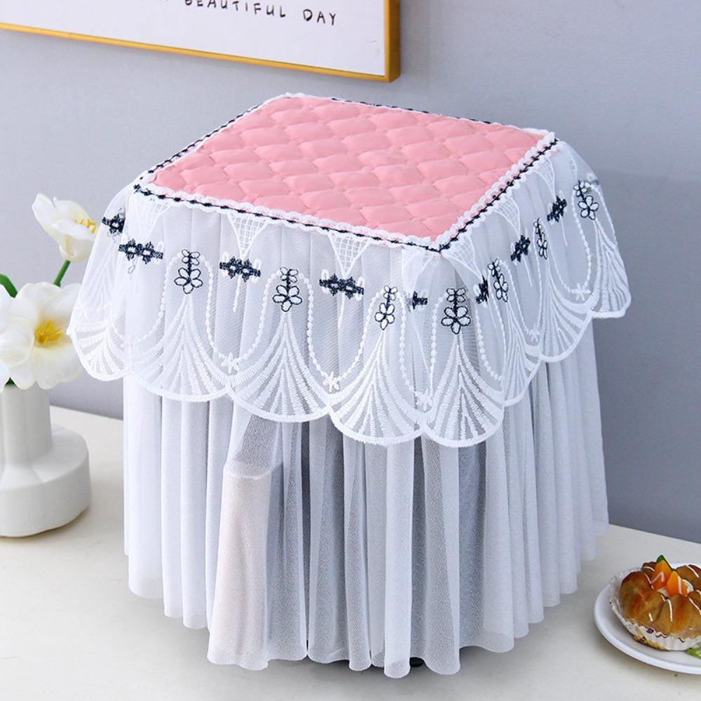 

Pastoral Style Rice Cooker Cover Lace Cooker Protector Delicate Air Fryer Dust Cover Home Kitchen Pink1