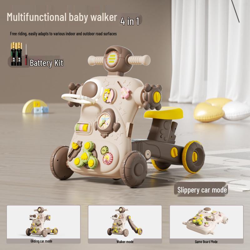 Многофункциональная антиопрокидывающаяся ходунок-игрушка для малышей и прогулочная коляска