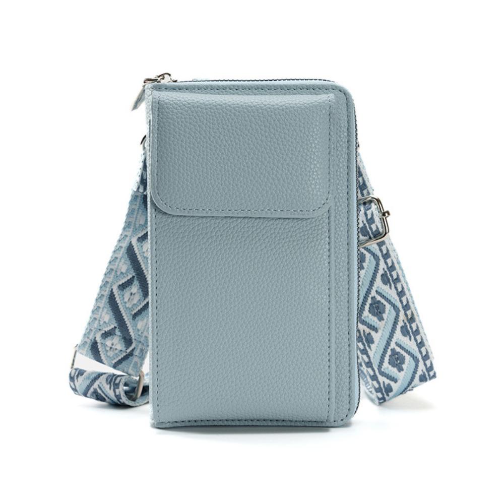 

New PU Leather Shoulder Bag Lightweight Zipper Cell Phone Bag Large Capacity Crossbody Bag Women Girls