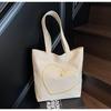 Spring and summer new love simple fashion canvas bag contrasting color versatile casual commuter canvas bag