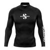 Mens Long Sleeve Rash Guard Quick Dry Compression Surfing Shirt Adult Swim Team Training Top