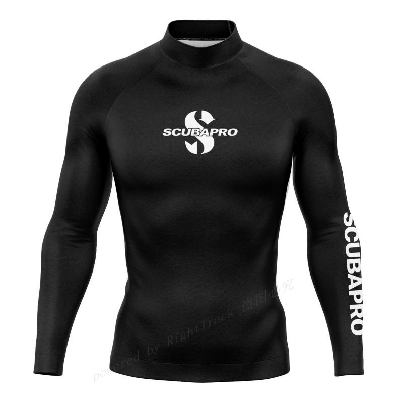 Mens Long Sleeve Rash Guard Quick Dry Compression Surfing Shirt Adult Swim Team Training Top