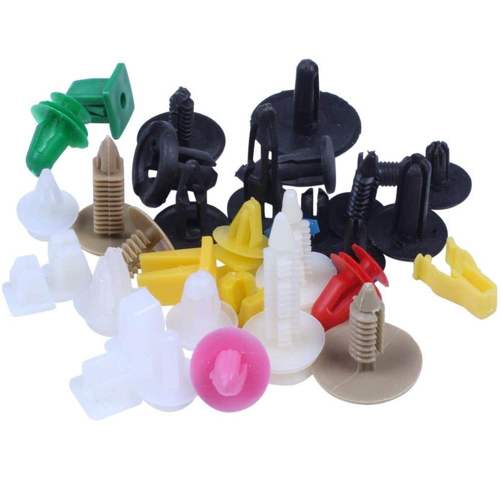 50pcs/100pcs Universal Mixed Auto Fastener Car Bumper Clips Retainer Car Fastener Rivet Door Panel Liner for All Car