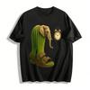 Cactus Elephant Sandal Creative Print Casual T-Shirt Pure Cotton T-shirt