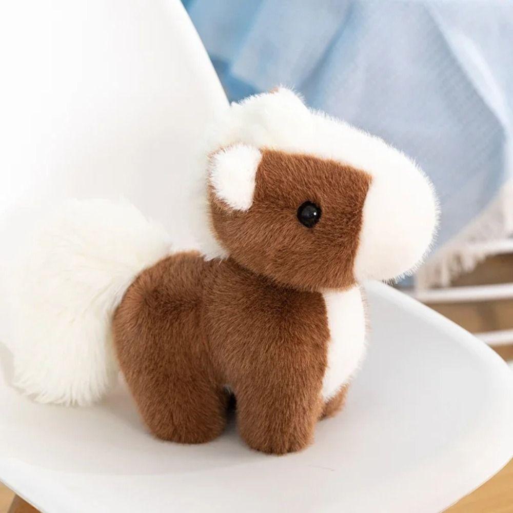 Standing Simulation Pony Plush Toy Simulation Horse Stuffed Toy Animal Horse Plush Doll  Kids Gift
