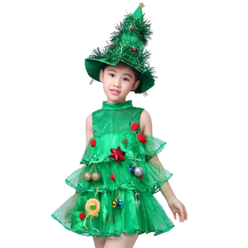 

Костюм для косплея девочки на рождественскую елку, костюм для рождественской вечеринки, карнавальный костюм, детский подарок на Новый год 90cm