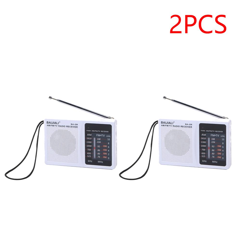 Telescopic Antenna Radio AM FM Battery Operated Portable Radio Reception Long Lasting For Emergency Running Walking Home Radio