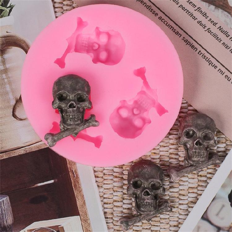 Silicone Baking Molds Detailed Skull Shaped Cake Moulds DIY Chocolate Mould