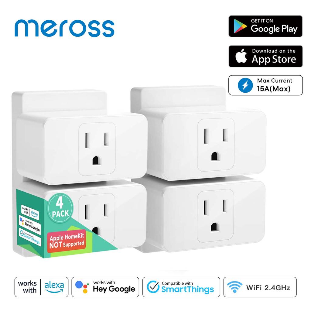 Wifi Smart Plug US-Buchse 1/2/4 Pack Timer Zeitplan Sprachsteuerung Unterstützung Alexa Google Assistent Smartthings