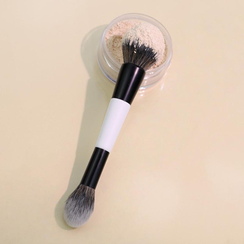 1/4Pcs Multi-Functional Foundation Makeup Brush Double-Ended Contour Brush For Beauty Blending Liquid Powder Concealer Cream
