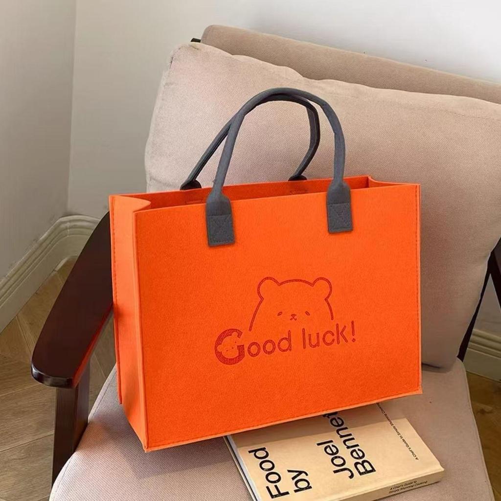 Módní plstěná taška na dojíždění s velkou kapacitou