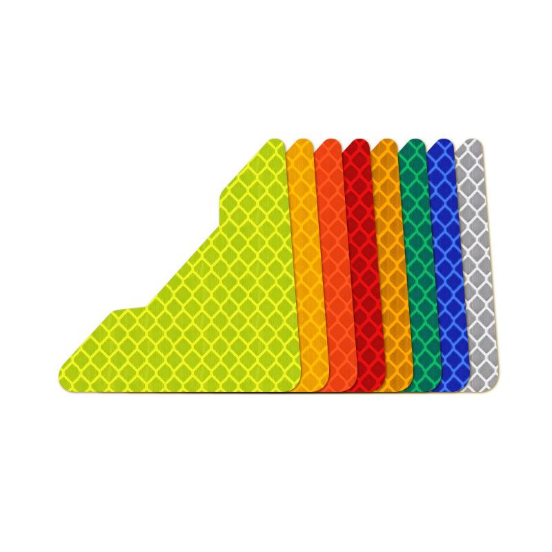 8PCS Car Door Stickers Universal Safety Warning Mark OPEN High Reflective Tape for Auto Accessories Exterior Bike Helmet Safety