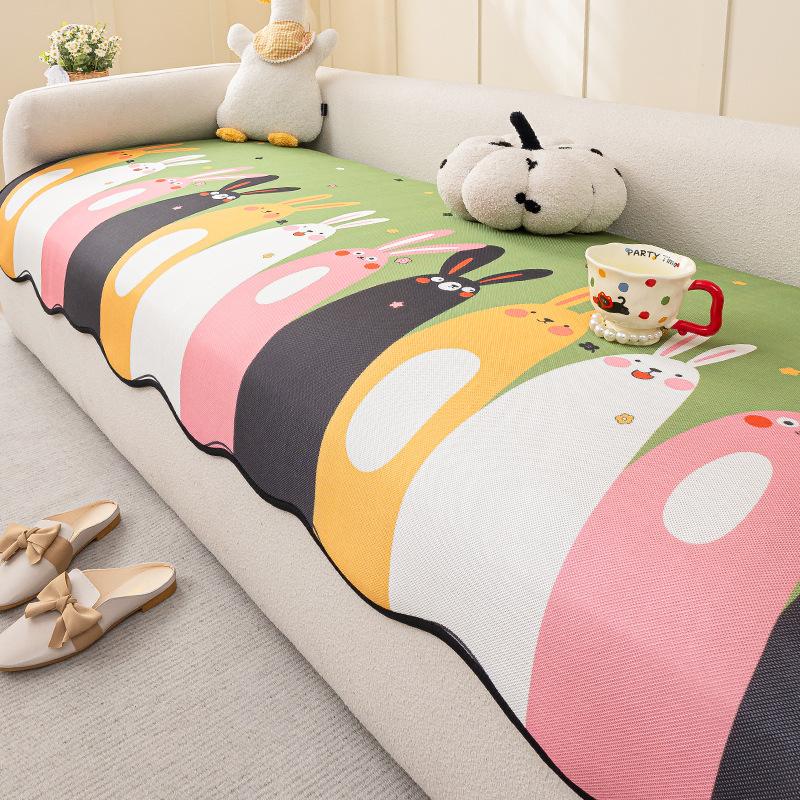 Nordic Style Light Luxury Fabric Sofa Cover Four-Level Universal Sofa Cover High-End Chenille Sofa Cushion