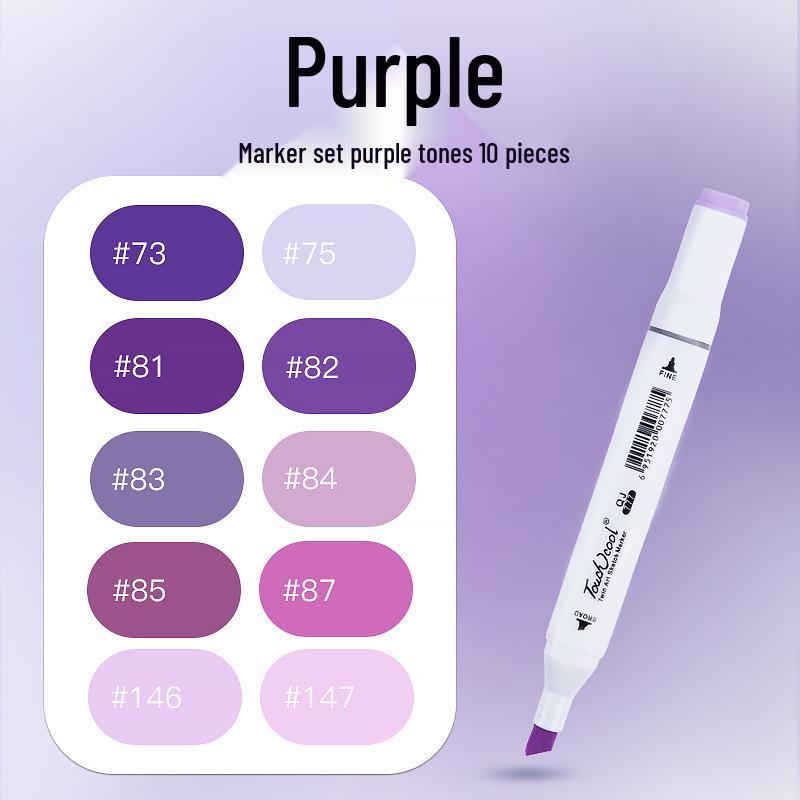 Touch Anime Skin Tone Oily Marker Pen, No. 0 Black Cool Gray, Individual Purchase, Perfect for Student Touch-Ups