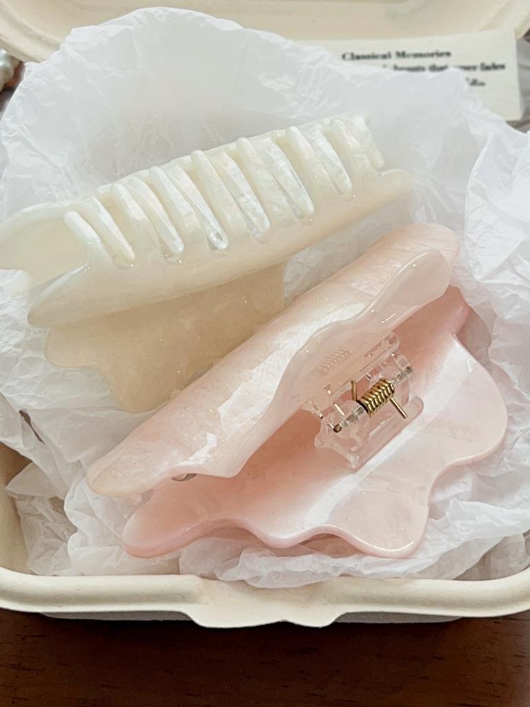 4,1 Zoll Große Krallenspange Regenbogen Haarspangen für Dickes Haar Celluloseacetat Haarspange Große Rutschfeste Griffspange Haarschmuck