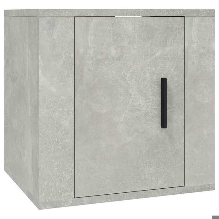Meuble TV - Ensemble 8 pièces Maison Exclusive - Gris béton - Bois d'ingénierie - Mural, grand rangement