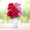 Pfingstrose Seidenblumenstrauß, 8 Köpfe - Künstliche Dekoration für Wohnzimmer & Hochzeit, Kostenloser Versand