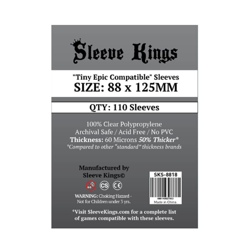 

Board Game Sleeves 88mm x 125mm Tiny Epic Compatible (110)