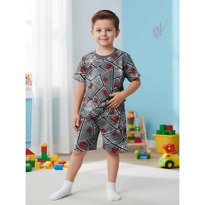 Children's T-shirt and Shorts Set, Comfortable, Skin-friendly and Breathable, Suitable for Sports and Daily Use