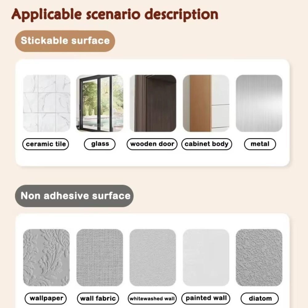 Waterproof Height Measurement Sticker Self-Adhesive Removable Height Measuring Wall Stickers Transparent Height Sticker Children