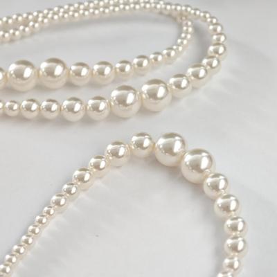 High-End Herbst- & Winter-Perlenpullover-Kette - Luxuriöse lange Schlüsselbein-Kette