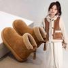 Winter Thickened Girls Ankle Boots Kids Snow Boots Warm Cotton Shoes for Toddler Girls with Fluffy Lining