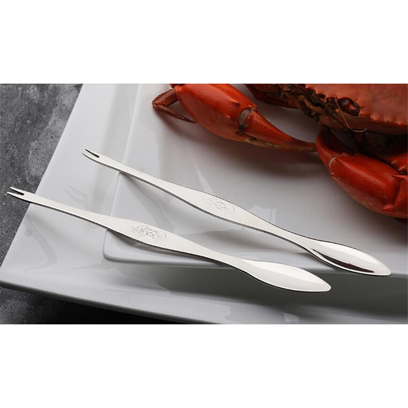 Delicate Stainless Steel Crab Forks Seafood Picks Lobster Forks Fruit Forks