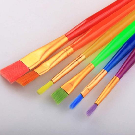 6ks malířský štětec Pohodlné uchopení Průhledná tyč Studenti Přenosný akvarelový štětec na kreslení Sada školních potřeb