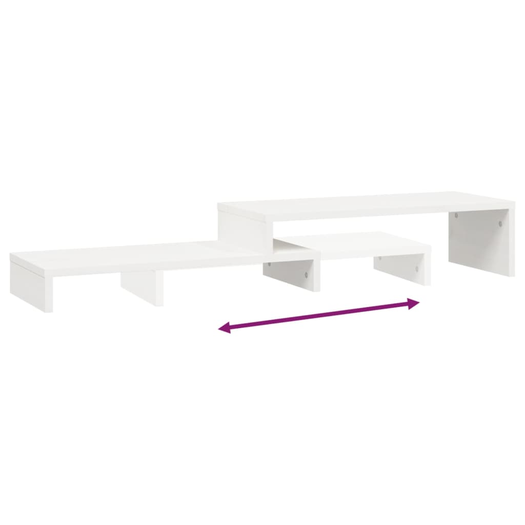 Monitor Stand White (52 101) * 22 * 14 cm Solid Pine Wood