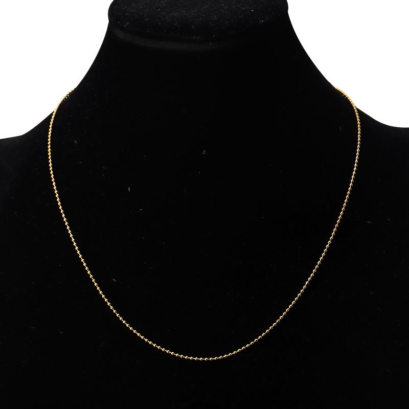 6pcs/Lot 45cm Bead Ball Chains Necklace Chains with Lobster Clasps Gold Silver Plated Jewelry Chains DIY Necklace Bracelet
