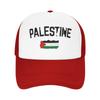 Palestine Flag  Mesh Baseball Caps Adult Fashion Sun Hat  Hat Adjustable Summer Trucker Hat
