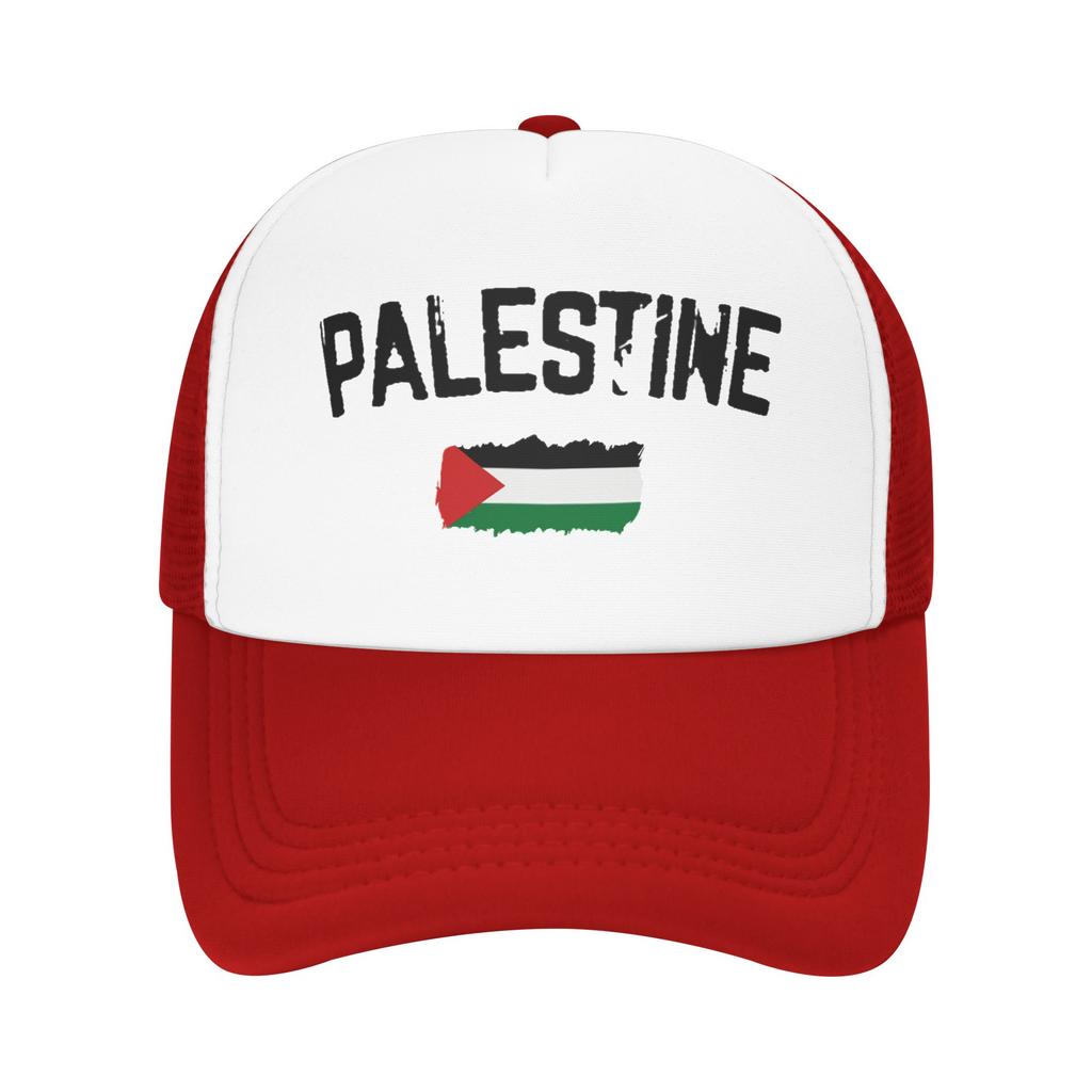 Palestine Flag  Mesh Baseball Caps Adult Fashion Sun Hat  Hat Adjustable Summer Trucker Hat