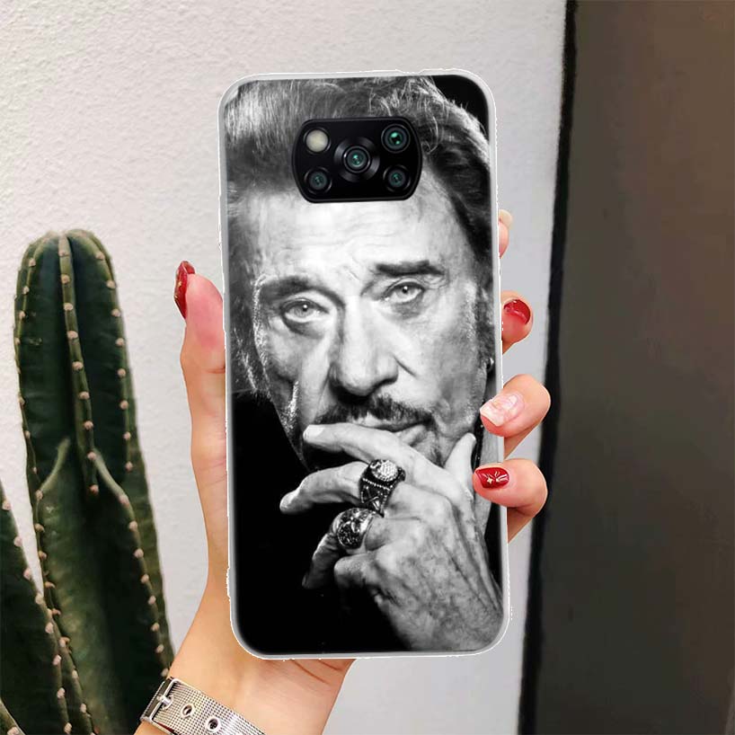 Johnny Hallyday Music For Xiaomi Poco X6 X3 Nfc X5 X4 F6 F5 Pro Phone Case X7 F4 Gt F3 F2 F1 M5S M4 M3 5G Fundas Coque