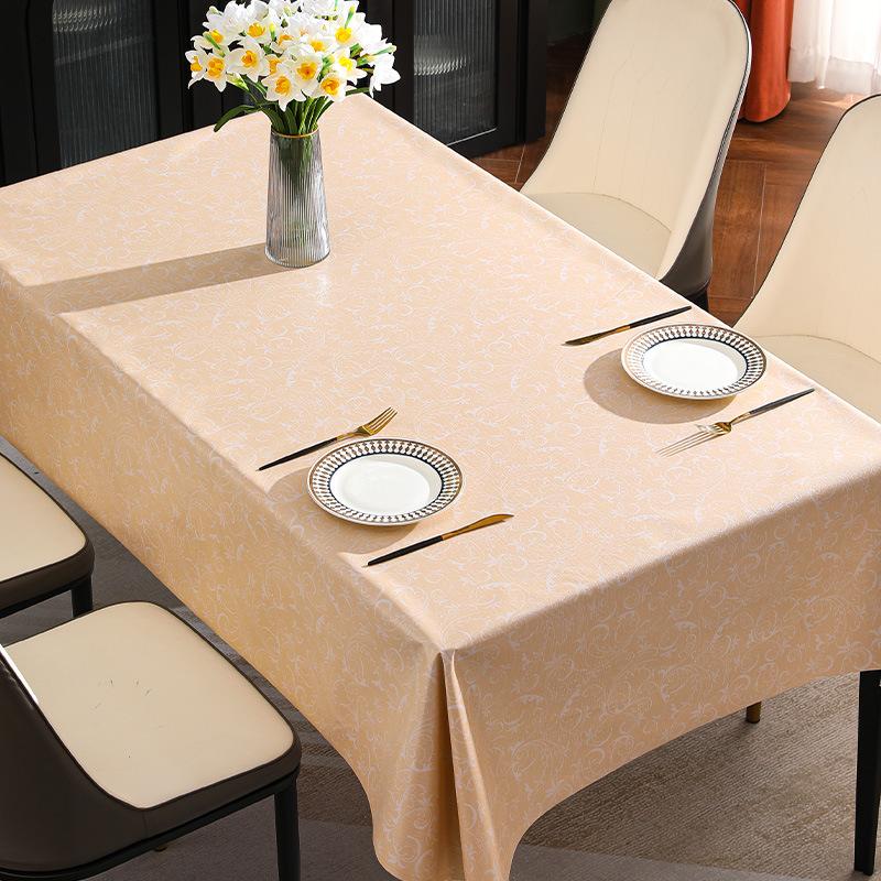 

Hotel Wind Tablecloth Waterproof And Oil-Proof Leave-In Dining Table Cloth Hotel Tablecloth Household Coffee Table Cloth 140*140cm