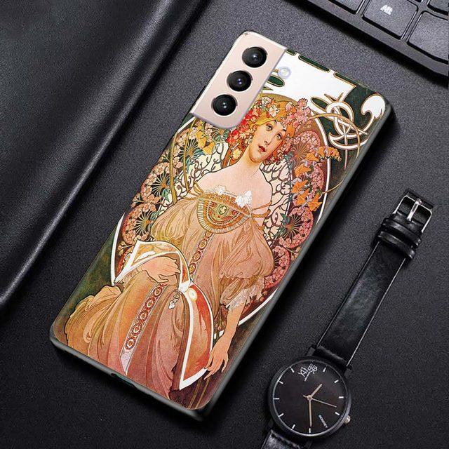 

Чехол для Samsung Galaxy S21 S20 S10 S9 S8 Plus Ultra 5g S10lite S10e S7edge S20 S21 Fe, художественный постер, Альфонс Муха, тонкий For Samsung S21Ultra