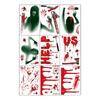 Halloween bloodstains electrostatic window stickers window glass door bathroom door blood handprint footprint