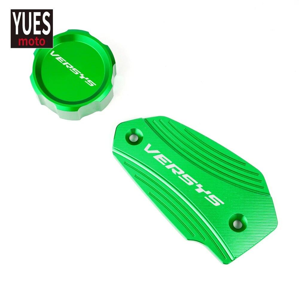 Motorcycle Accessories CNC Front & Rear brake Fluid Cylinder Master Reservoir Cover Cap For Kawasaki VERSYS 650 VERSYS650