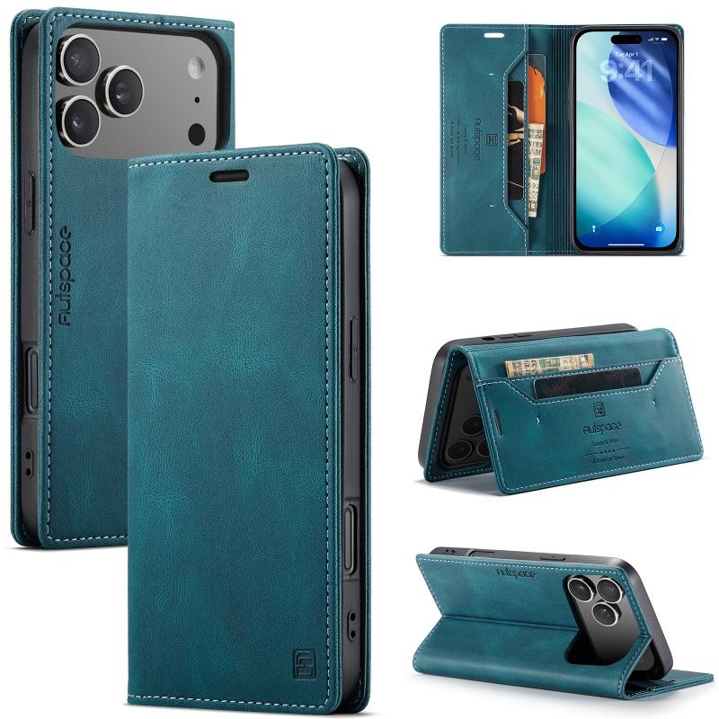 Magnetic Flip Leather Phone Case for iPhone 17 16 15 Pro Max 16E Air 14 Plus 13 12 11 Pro Max Card Slots Wallet Cover Purse