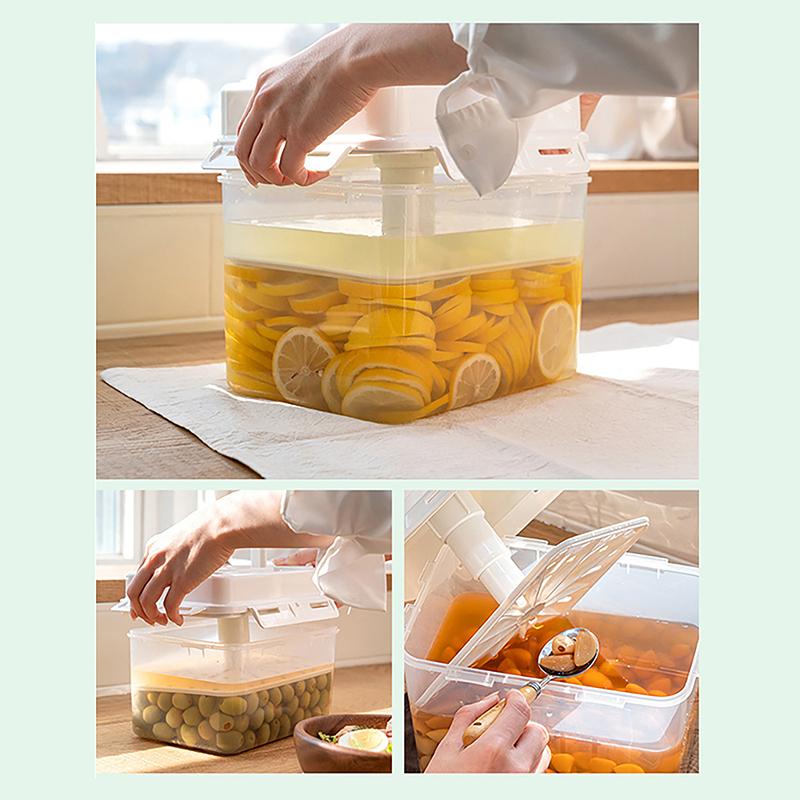 4/5L Pickle Jar Leakproof Pickle Fermentation Container For Gherkin Sauerkraut Kimchi Storage Container And Fermentation