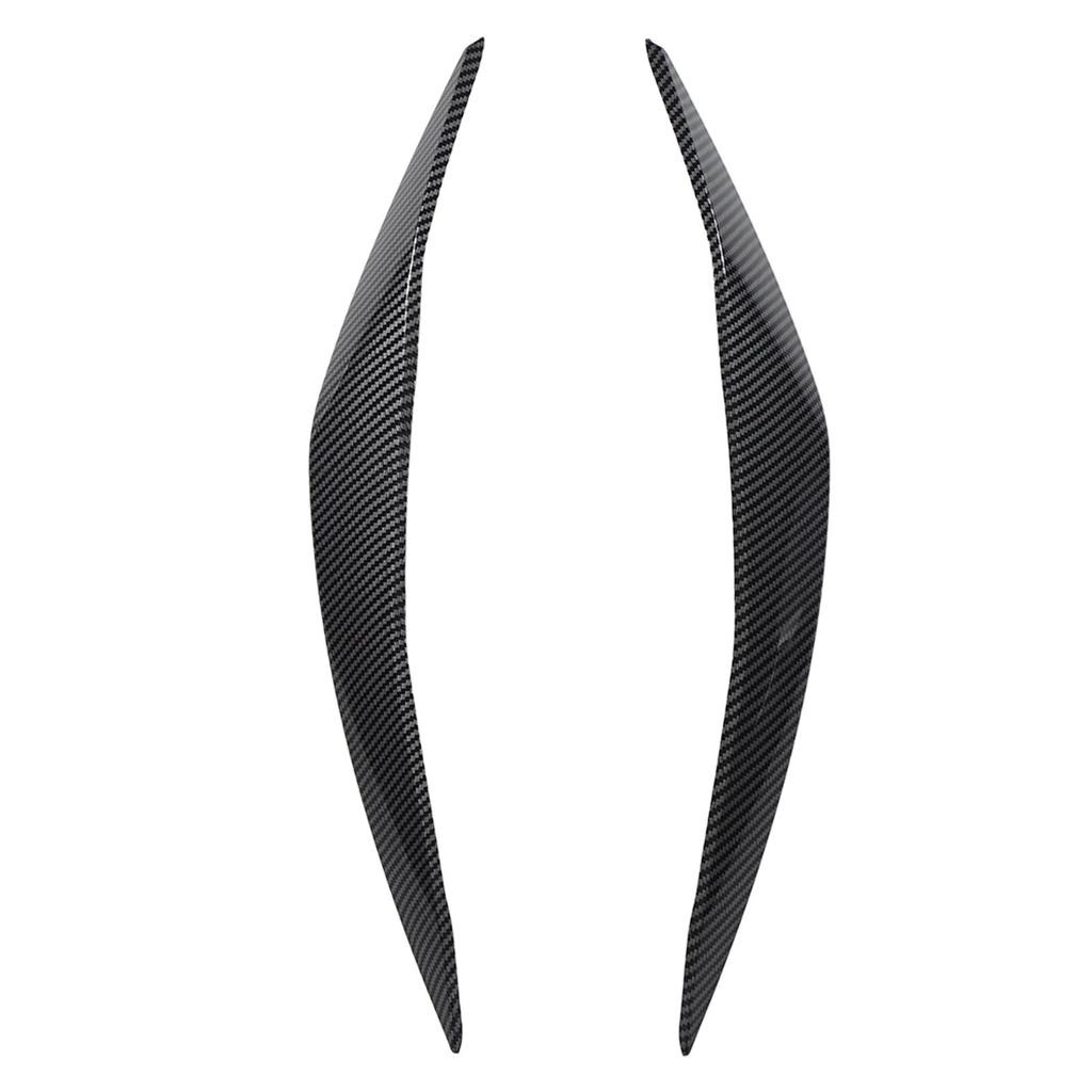 2 Pcs Headlight Eyebrow Left Right Front Light Eyelid Cover Trim for 5 Series F10 Pre‑LCI 2010 to 2013