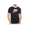 Nike Cotton Round Neck Letter Print Short Sleeve T-Shirt Men Tops Black BQ5095-018