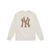MLB MONOGRAM Crew Neck Sweatshirt Unisex Cream 3AMTM0444-50CRD