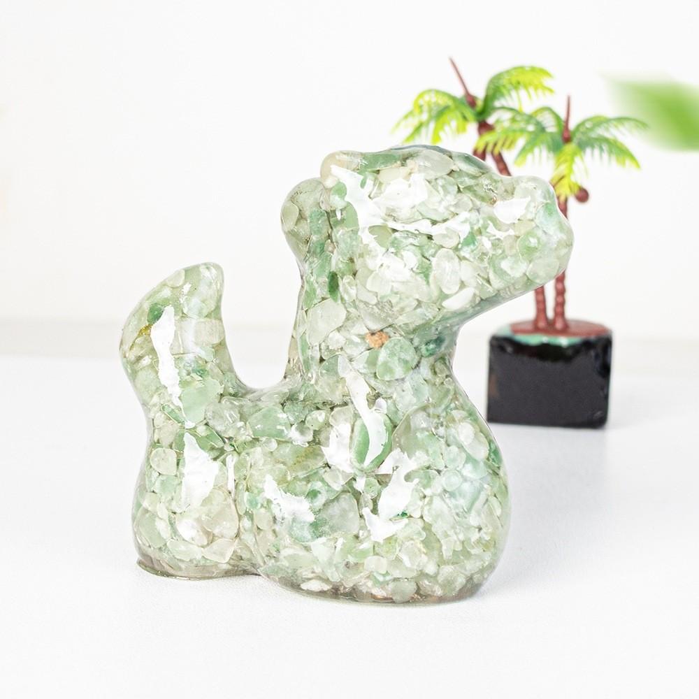 Resin Animal Figurine Home Decor With Natural Crystal For Office And Gift Ideas