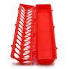 50cm Rectangular Chicken & Duck Feeder: 28-Hole Anti-Spill with Lid, Integrated Water-Food Long Strip Design