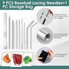 Kit di Lacci per Riparazione Guanto da Baseball Include 2 Lacci in Pelle 10 Fermalacci 9 Lacci per Guanti Con Borsa con Cinturino di Ricambio